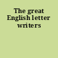 The great English letter writers