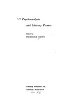 Psychoanalysis and literary process /