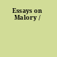 Essays on Malory /