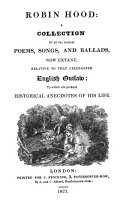 Robin Hood; a collection of all the ancient poems, songs, and ballads /