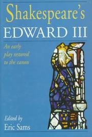 Shakespeare's Edward III /