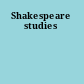 Shakespeare studies