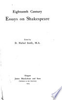 Eighteenth century essays on Shakespeare /