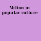 Milton in popular culture