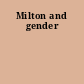 Milton and gender