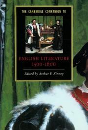 The Cambridge companion to English literature, 1500-1600 /