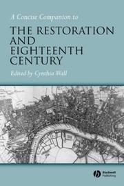A concise companion to the Restoration and eighteenth century /