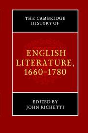 The Cambridge history of English literature, 1660-1780 /