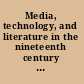 Media, technology, and literature in the nineteenth century image, sound, touch /