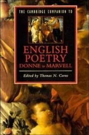 The Cambridge companion to English poetry, Donne to Marvell /