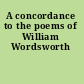 A concordance to the poems of William Wordsworth