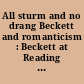 All sturm and no drang Beckett and romanticism : Beckett at Reading 2006 /