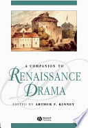 A companion to Renaissance drama