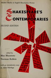 Shakespeare's contemporaries : modern studies in English Renaissance drama /