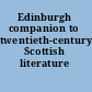 Edinburgh companion to twentieth-century Scottish literature