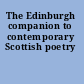 The Edinburgh companion to contemporary Scottish poetry