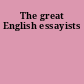 The great English essayists