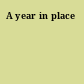 A year in place