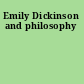 Emily Dickinson and philosophy