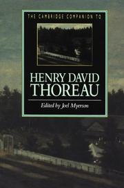 The Cambridge companion to Henry David Thoreau /