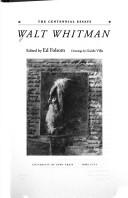 Walt Whitman : the centennial essays /