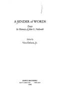 A Sender of words : essays in memory of John G. Neihardt /