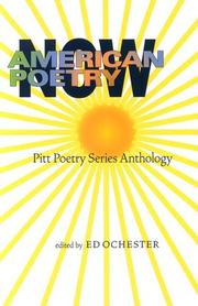 American poetry now : Pitt poetry series anthology /