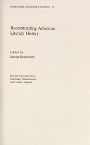 Reconstructing American literary history /