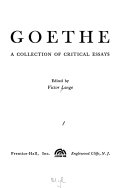 Goethe; a collection of critical essays.