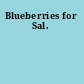 Blueberries for Sal.