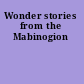 Wonder stories from the Mabinogion