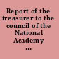 Report of the treasurer to the council of the National Academy of Sciences for the year ended December 31, 2001.
