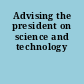 Advising the president on science and technology