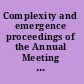Complexity and emergence proceedings of the Annual Meeting of the International Academy of the Philosophy of Science : Bergamo, Italy, 9-13 May 2001 /