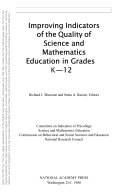 Improving indicators of the quality of science amd mathematics education in grades K-12