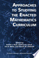 Approaches to studying the enacted mathematics curriculum