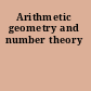 Arithmetic geometry and number theory