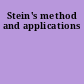 Stein's method and applications