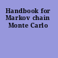 Handbook for Markov chain Monte Carlo