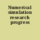 Numerical simulation research progress