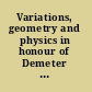 Variations, geometry and physics in honour of Demeter Krupka's sixty-fifth birthday /