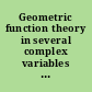 Geometric function theory in several complex variables Proceedings of a satellite conference to the International Congress on Mathematicians in Beijing 2002, University of Science and Technology, China, 30 August - 2 September 2002 /