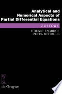 Analytical and numerical aspects of partial differential equations notes of a lecture series /