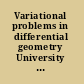 Variational problems in differential geometry University of Leeds, 2009 /
