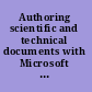 Authoring scientific and technical documents with Microsoft Word 2000