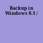 Backup in Windows 8.1 /