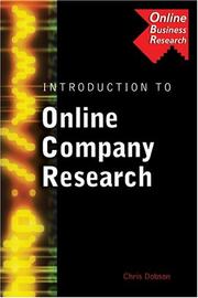 An Introduction to online company research : search strategies, case study, problems and data source evaluations /