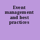 Event management and best practices