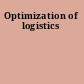 Optimization of logistics