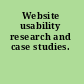 Website usability research and case studies.